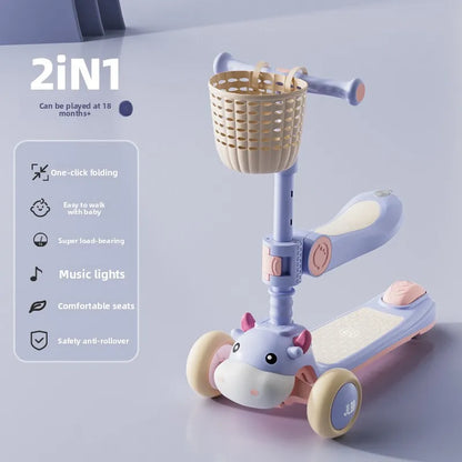 6-in-1 Toy Scooter for Boys and Girls – Children’s Scooter, Ideal for Developing Children’s Balance