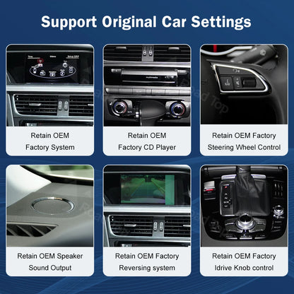 8.9 Inch 12.3"" Multimedia Display Touch Screen For Audi A4 S4 2009-2015 Airplay Miracast Function Wireless Carplay Android Auto