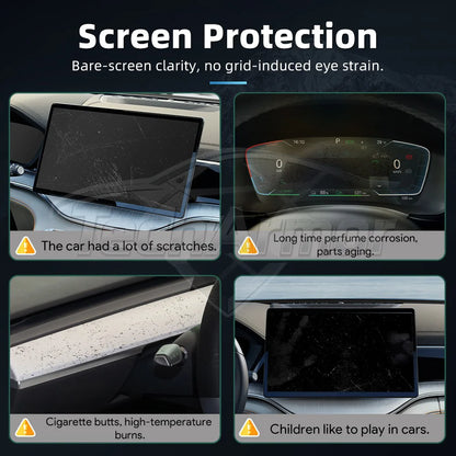 Car Tempered Glass Protective Film For BYD Seal U/Sealion 6/Song Plus 2021-25 GPS Navigation Dashboard Display Screen Protector
