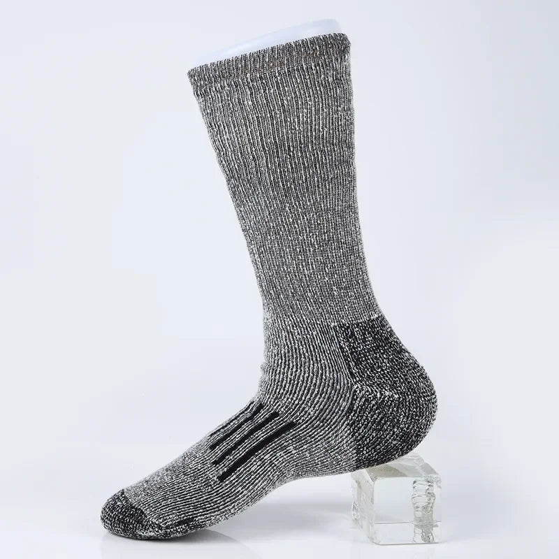3 Pairs Hiking Socks Merino Wool for Men 80% Merino Wool Ski Socks Winter Thick Thermal Crew Socks Men Walk Warm Anti-Odor