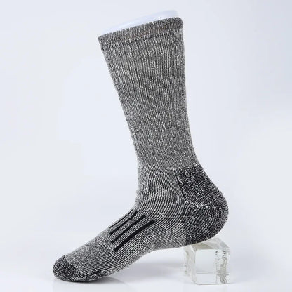 3 Pairs Hiking Socks Merino Wool for Men 80% Merino Wool Ski Socks Winter Thick Thermal Crew Socks Men Walk Warm Anti-Odor