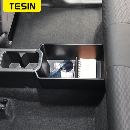 TESIN Car Rear Center Storage Box Organizer for Suzuki Jimny JB74 2/4 Door 2019 2020 2021 2022 2023 2024 Up Interior Accessories