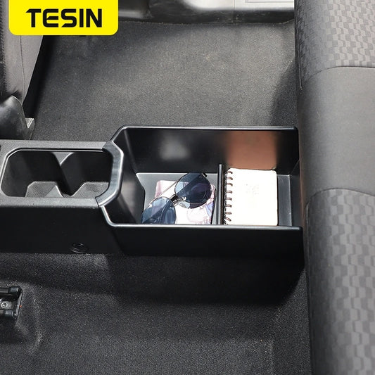 TESIN Car Rear Center Storage Box Organizer for Suzuki Jimny JB74 2/4 Door 2019 2020 2021 2022 2023 2024 Up Interior Accessories