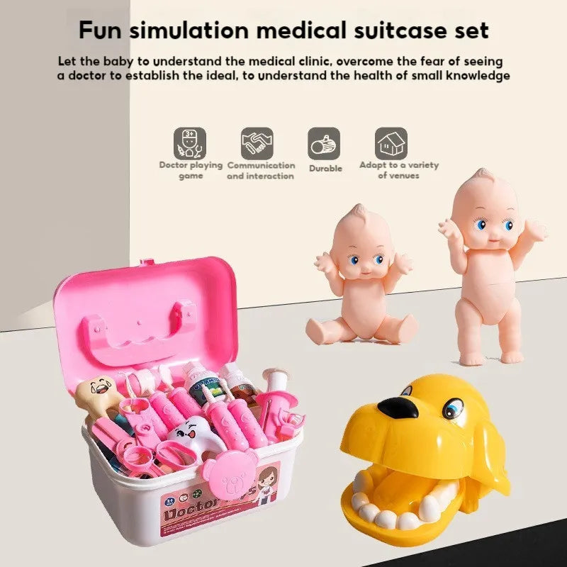 Doctor Toys for Kids Doctor Pretend Play Set Children Medical Dentist Tools Stethoscope Educational Toy Gift for Boy Girl