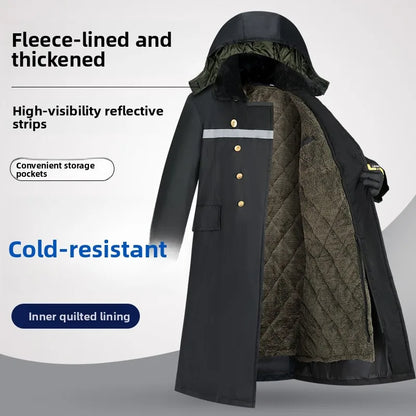 Thickened Cotton Jacket Removable Inner Vest Long Windproof Northeast Cold Storage Night Reflective Work Cotton Clothes