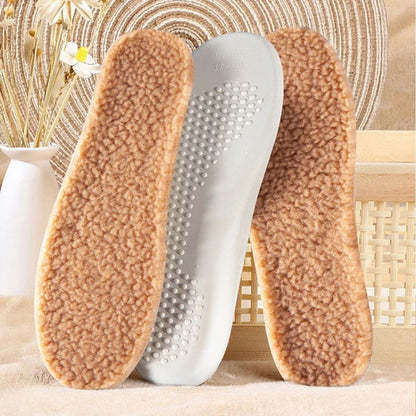 1/5/10Pair Cotton Shoes Winter Warmth Insoles Latex Lambswool Insole Soft Shoe Sole Thick Plush Comfortable Shoe Pads