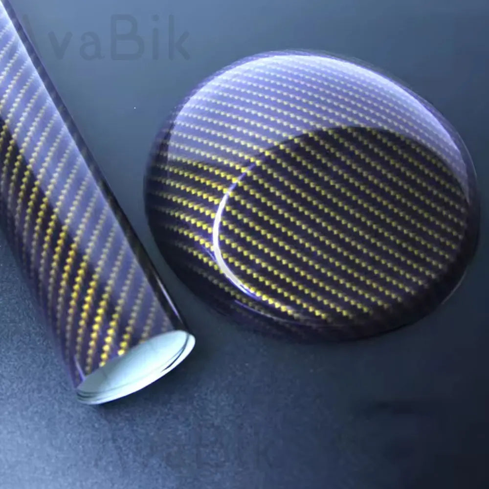 30/50CM High Gloss Texture Black Gold 2D Car Body Interior Accessorie Vinyl Decoration Films Car Carbon Fiber Vinyl Wrap Sticker