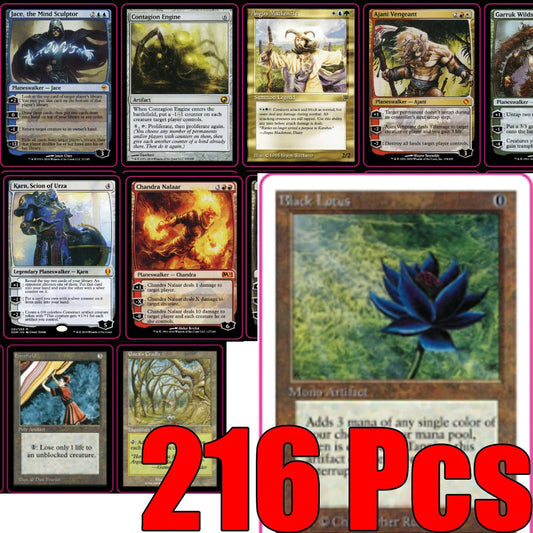 216 Pcs Black Core Cards P9 Dual Land Fetch Land Shock Lands  Proxy MTG Cards