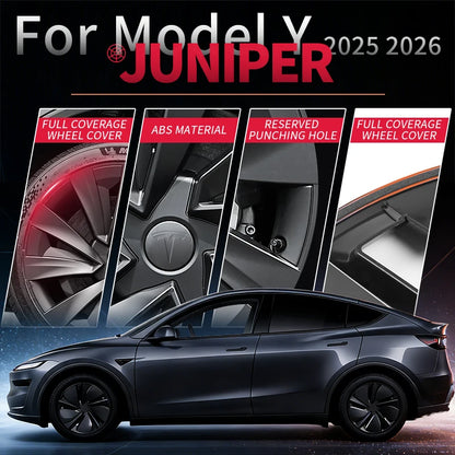 4PCS Hub Cap for 19inch Wheel Cap for Model Y Juniper 2025-2026 Turbine Car Cap Automobile Wheel Cap Design for Tesla Hubcaps