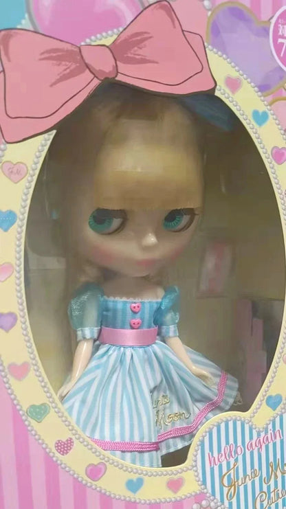 Vintage Blyth Classical BJD Doll Customized Dollette Girl Toy Body Moveable Handmade Figure Top Collection Art Orphan Aesthetics