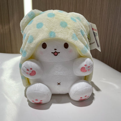 Genuine Kawaii Sanrio Marumofubiyori Blanket Bear Plush Doll Toys Kitty Melody Stuffed Pillow Toys Plush Pendant Gifts For Girl