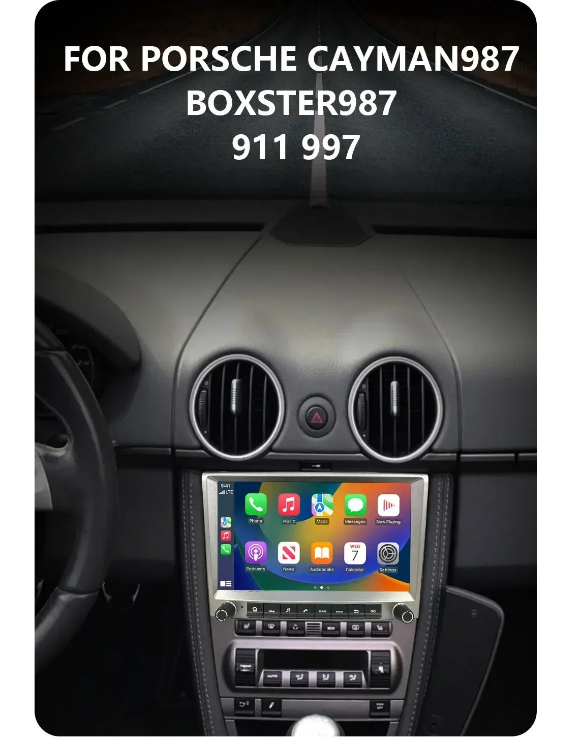 CHSTEK Car Radio Wireless Carplay Qualcomm for Porsche 911 997 Boxster Cayman 987 Auto Android 13 Multimedia Player Navigation