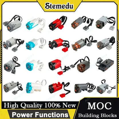 All Type Technical M L XL Servo Tarin Motor Parts Building Blocks Power Function PF Model Set Accessories MOC Upgrade High-Tech