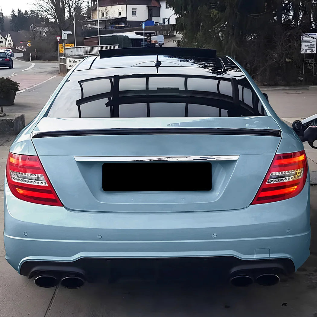 Rear Spoiler Wing for Mercedes Benz Coupe C204 For 2011-2014 AMG Car Trunk Tail Fin lid Guard splitter decoration Cover Tuning
