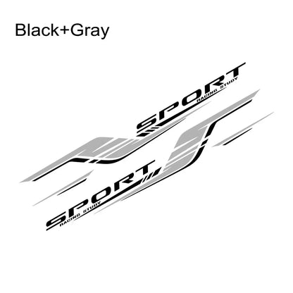 2PCS Long Stripes Car Decal Left and Right Side Personalized Waterproof Vinyl Tuning Stickers For Auto Body Decor Accessories