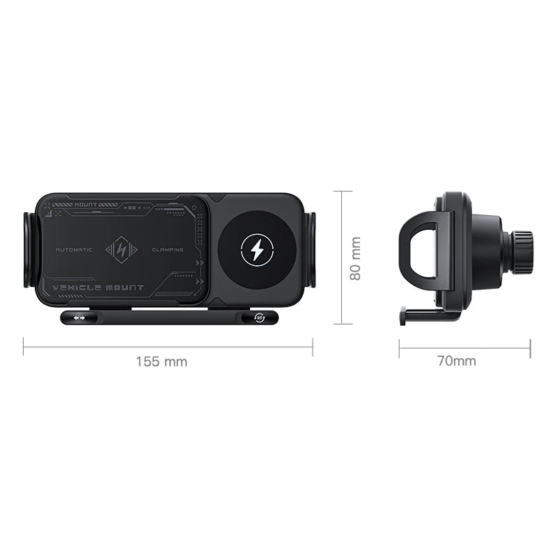 Car Wireless Charger Stand Fold Screen Fast Charging For Samsung Galaxy Z Fold 6 5 4 S24 Ultra iPhone 16 15 14 Pro Phone Holder