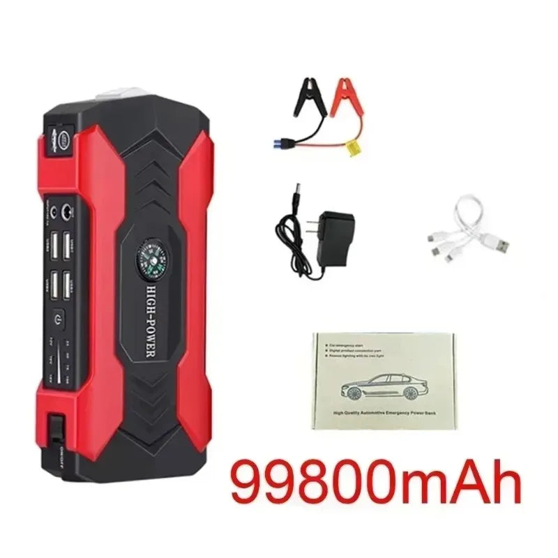 99800mAh Car Jump Starter 3000A Starting Device Portable Power Bank Battery Starter Launcher For Car Booster Articles