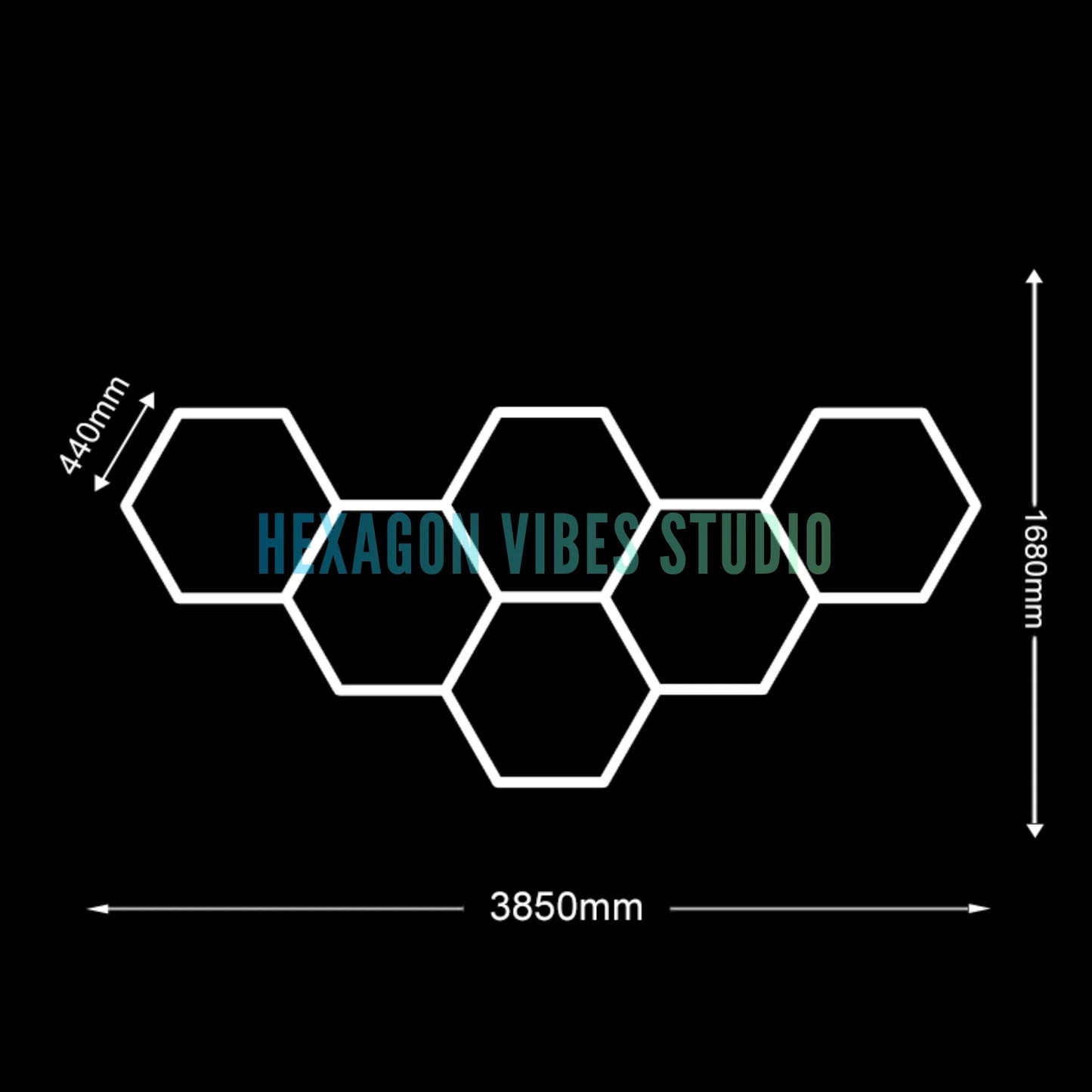 Garage Hexagon LED Light 50000H 6500K Ultra Bright for Home Gym Barbershop Car Detailing Bar Basement Workshop Ceiling Lighting