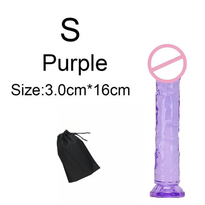 Realistic Anal Butt Plug Soft Jelly Dildo Suction Cup G Spot Anal Vaginal Masturbators Penis Dick Adult Sex Toys For Women Men