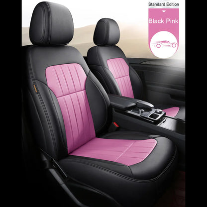 For Volkswagen VW Golf 6 GTI 2009 2010 2011 2012 Nappa Leather Custom Car Seat Covers for 2 Front Seats Protector Accessories