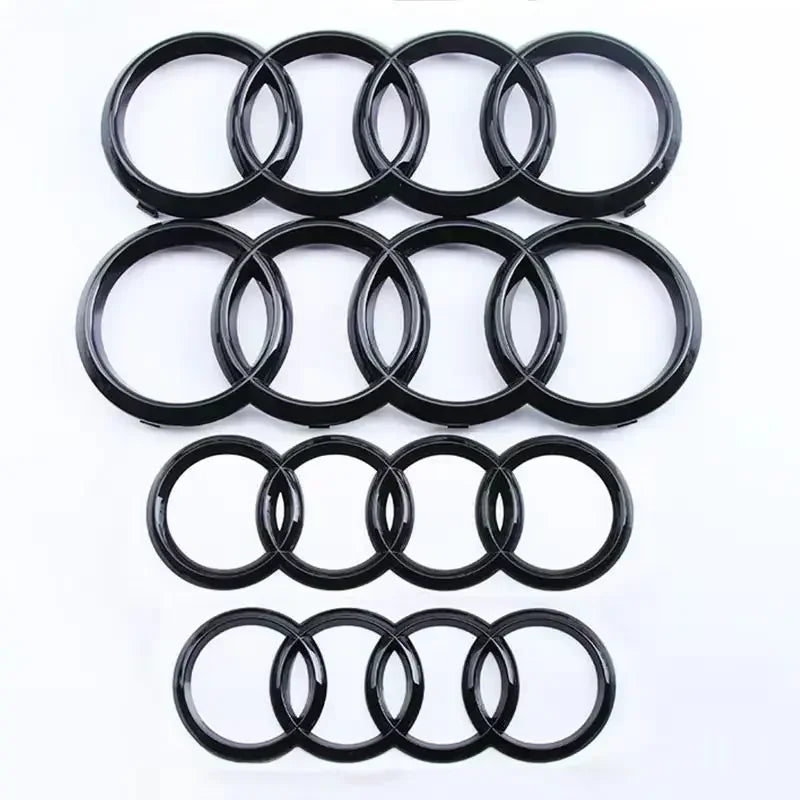 1Pcs ABS Car Front Hood Emblem Bonnet Logo Rear Trunk Badge For Audi A3 A4 A5 A6 A7 A1 A2 Q2 Q3 Q4 Q5 Q7 Q8 TT S3 S4 Car sticker