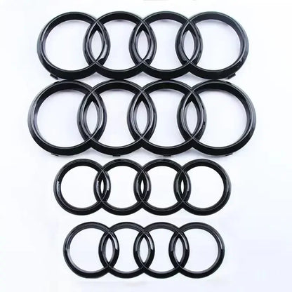 1Pcs ABS Car Front Hood Emblem Bonnet Logo Rear Trunk Badge For Audi A3 A4 A5 A6 A7 A1 A2 Q2 Q3 Q4 Q5 Q7 Q8 TT S3 S4 Car sticker