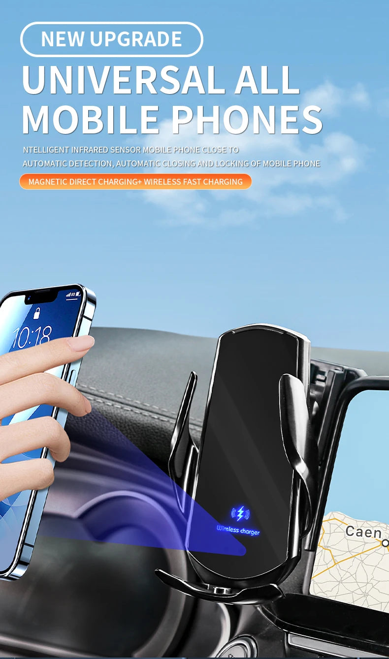 Car Phone Holder Screen Fixed Base For Hong Qi EH7 2024 Mobile Phone Support Car Mounts Wireless Charging Interior Accessories