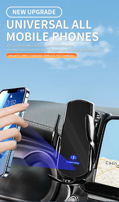 Car Phone Holder Screen Fixed Base For Hong Qi EH7 2024 Mobile Phone Support Car Mounts Wireless Charging Interior Accessories