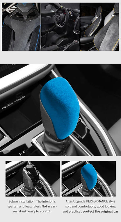 Made of Alcantara For Subaru Impreza WRX 2023 Outback Forester Crosstrek Car Center Console Gear Shift Boot Interior Accessory