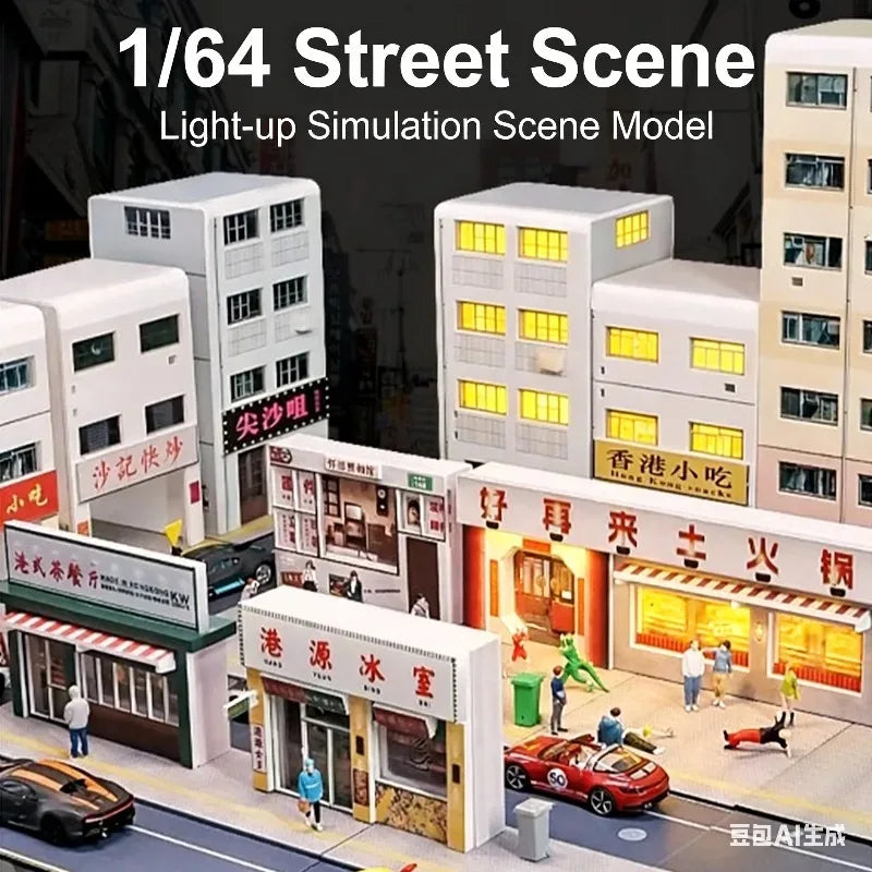Collector 1: 64711 Convenience Store Mini House Sand Table Street View Ornament Miniature Building Model Props