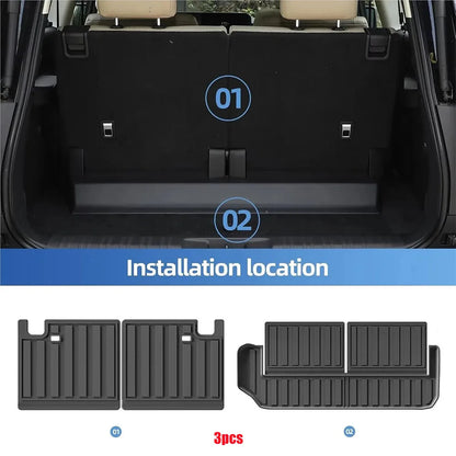 Floor Mats Waterproof Anti-Slip For Toyota Land Cruiser Prado 250 J250 LC250 All Weather Front Rear Cargo Liner Mat 2024 2025
