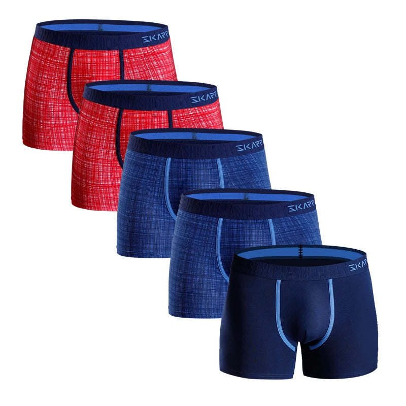 5pcs/pack Men Underwear Boxers Letter Elastic Band Mens Underpants Cotton Men's Panties Sexy Boxer Shorts Brand Trunks Gifts