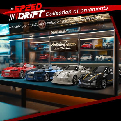 New 4WD 2.4GHZ RC Simulation Mini Drift Car Palm Racing Model Desk Toys 1/64 Scale Remote Control Car Gift for Children Boys.