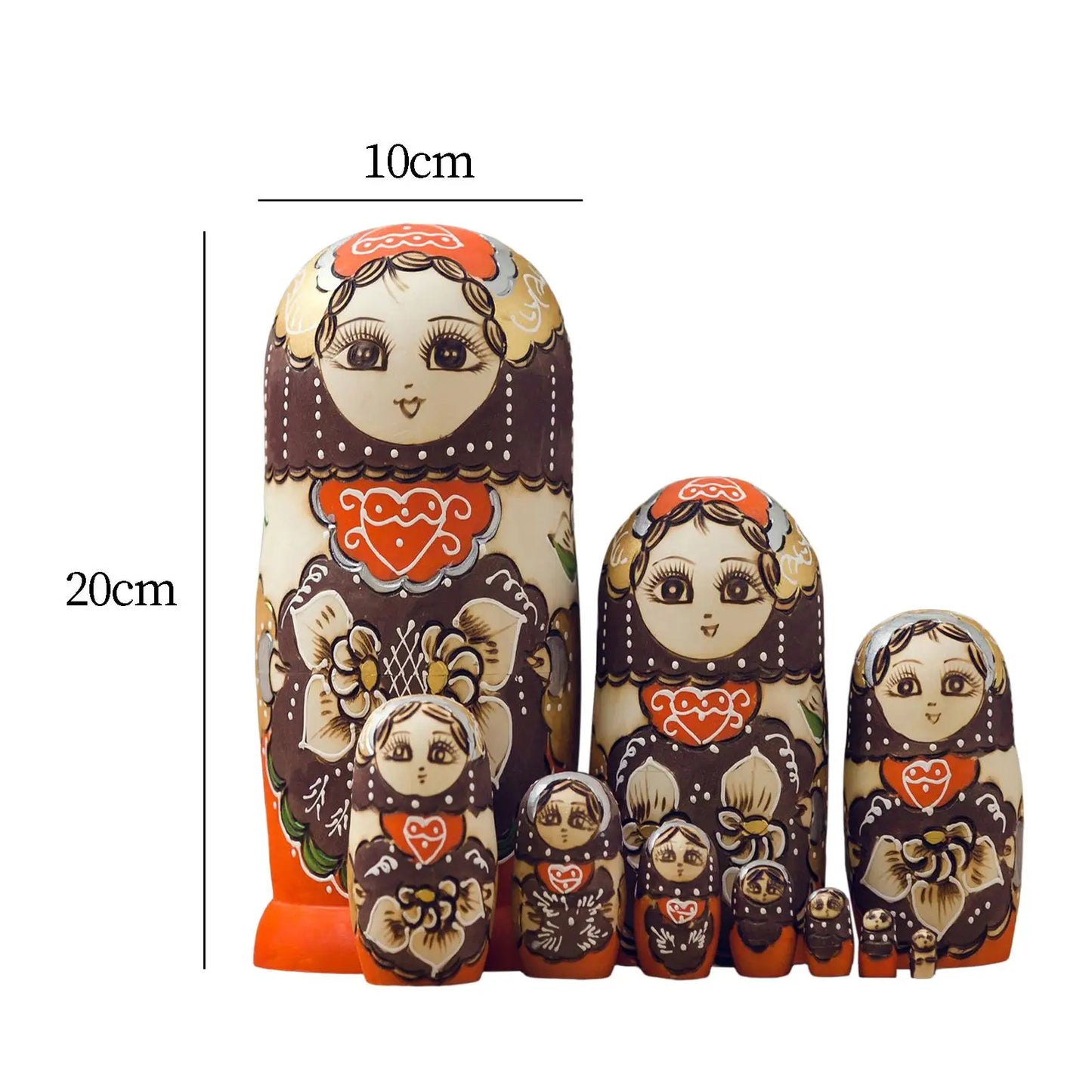 Stacking Layers Girl Nesting Dolls Wood Matryoshka Versatile