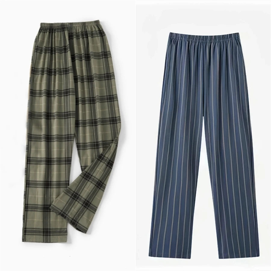 Pajama Pants Men's Pants Autumn and Winter 2025 New Printed Loose Pants Pure Cotton Spring & Fall Home Pants