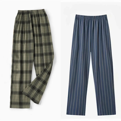 Pajama Pants Men's Pants Autumn and Winter 2025 New Printed Loose Pants Pure Cotton Spring & Fall Home Pants