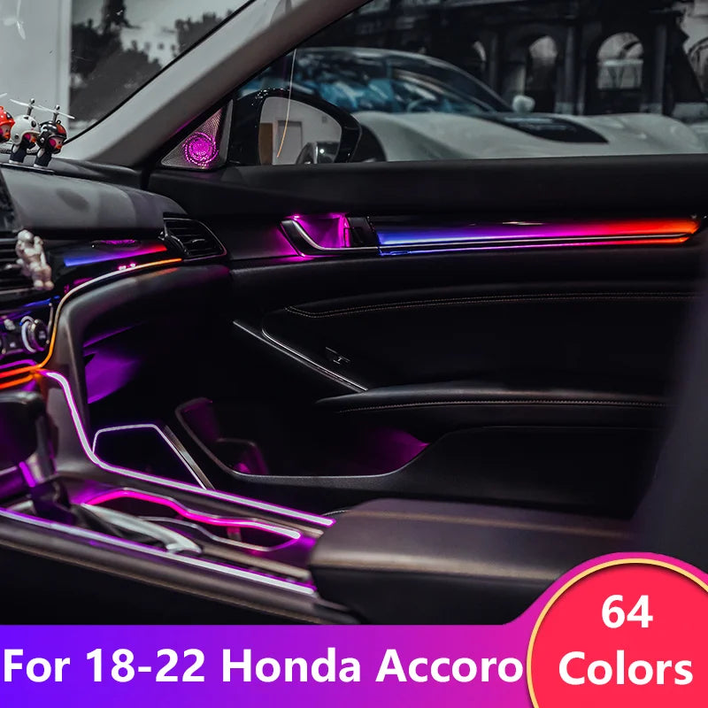 EZoneTronics Custom Ambient Lighting Kit for 2018–2022 Honda Accord. 1:1 OEM, Vehicle-Specific Fit,App & Button Control.