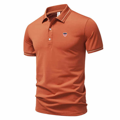 2026 Summer Casual Sports Quick-Drying Lapel Short-Sleeved POLO Shirt 6 Solid Color Shirt Cycling Suit Fitness Suit For Men 2XL