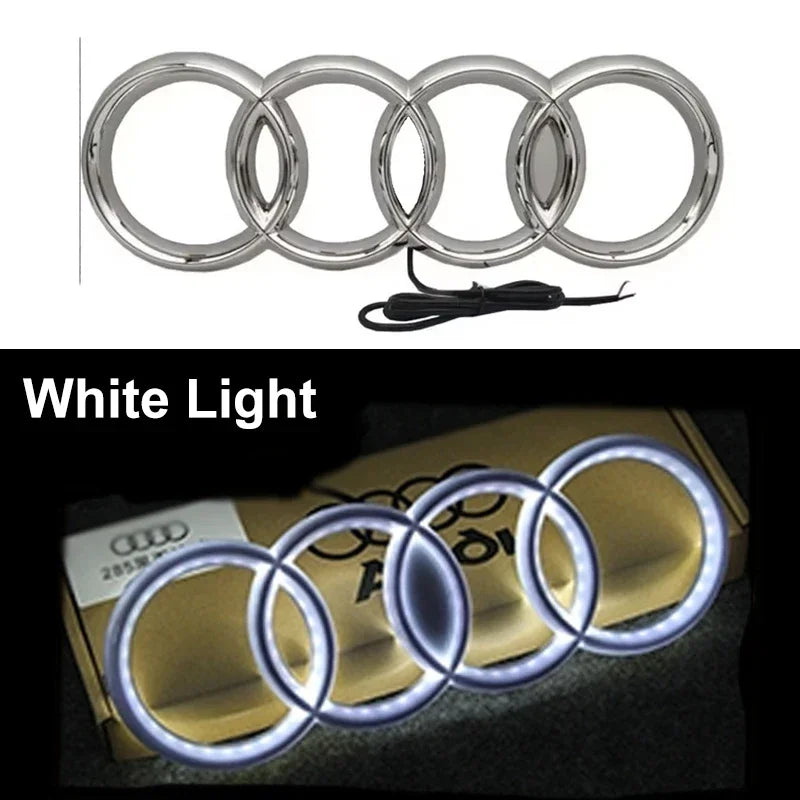 LED Car Dynamic Streamer Badge Light Front Grille Emblem for Audi Q7 Q8 S3 A1 A2 A3 A4 A5 A6 Q3 Q4 Q5 Q6 S5 S7 A7 Q2 Accessories