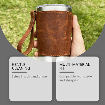 Suede & Sheepskin Clean Kit Nourish Protect Boost Stain Remove Efficiency Resist Water Light Stains Leather Material Cleaner Set