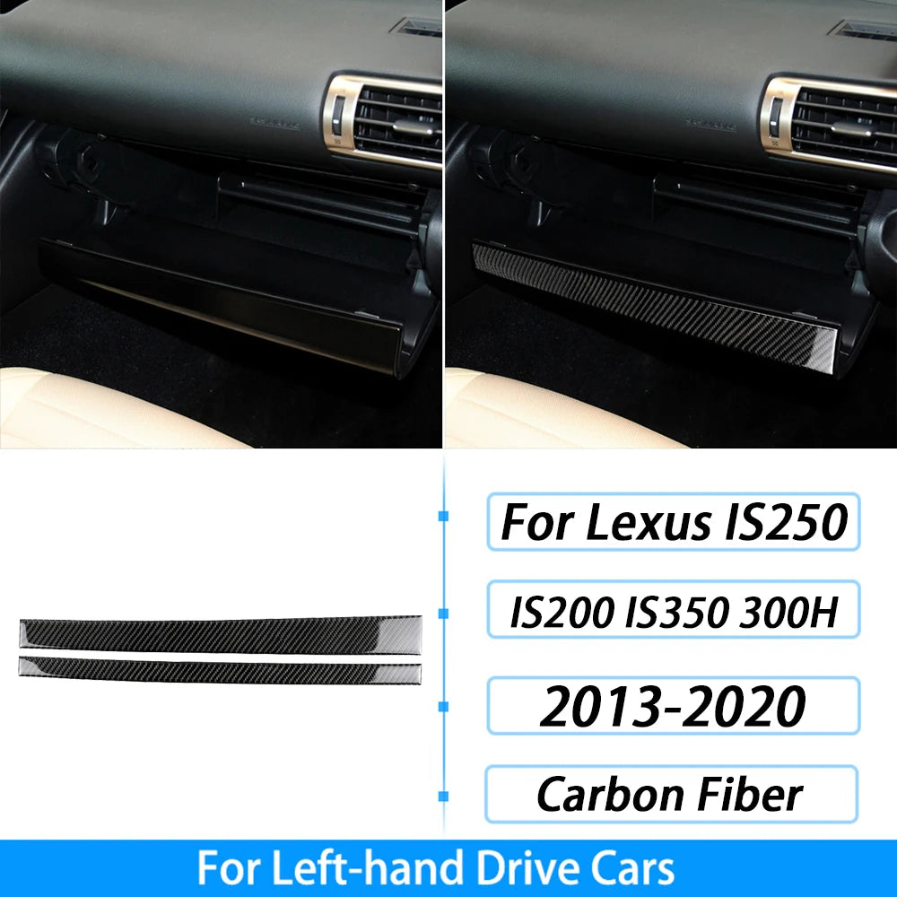 For Lexus IS250 IS350 300H 2013-2019 Carbon Fiber Gear Shift Air Outlet CD AC Window Lift Set Car Interior Accessories Sticker