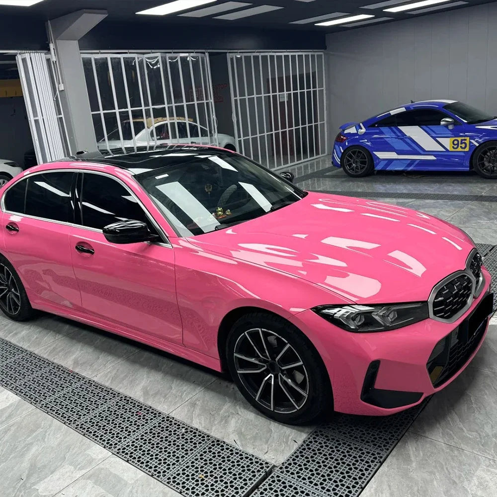 Platinum Rose Pink Auto Wrapping Film Vinyl Wrap Car Stickers Color Change Film Bubble Free Sticker Vinyl Decals Car Accessories