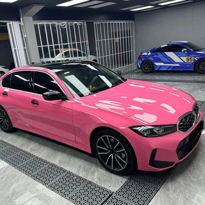 Platinum Rose Pink Auto Wrapping Film Vinyl Wrap Car Stickers Color Change Film Bubble Free Sticker Vinyl Decals Car Accessories