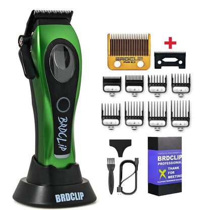 New Professional BRDCLIP M3C 8800RPM High Motor Hair Clipper DLC Blade Barber with Base 4500mAh Hair Cutting Machine Men Trimmer
