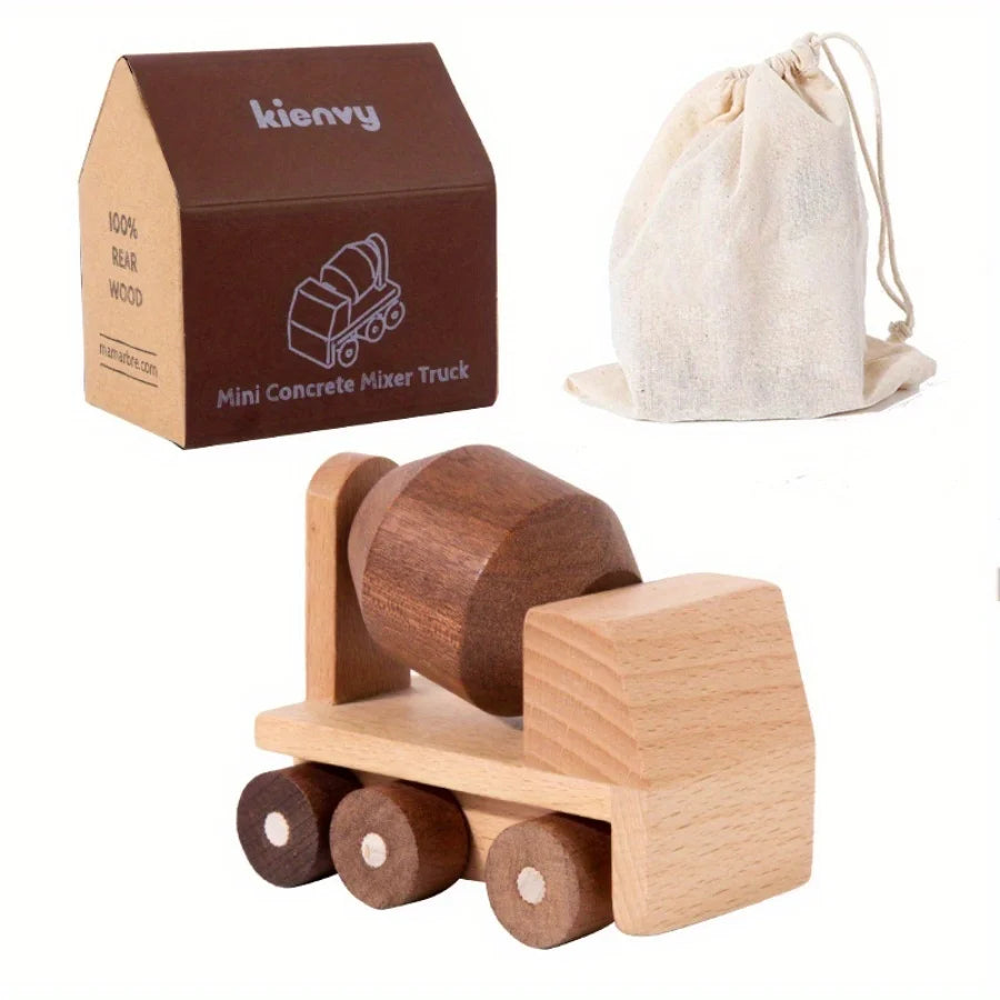 11-Piece Wooden Solid Wood Engineering Vehicle Series Toys and Gifts for Kids