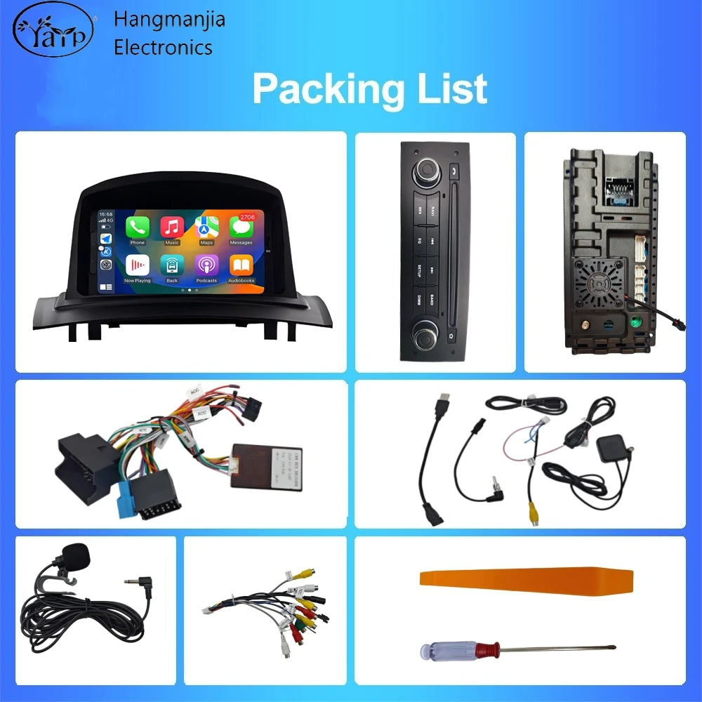 hangmanjia Android13 Car Radio for Renault Megane 2 2002 - 2009 Multimedia Video Player GPS Wireless Carplay Auto DSP Stereo DVD