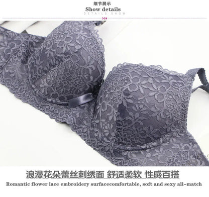 2025 New Sexy Bras Set 34/75 36/80 38/85 40/90 42/95 44/100 BC Cup Underwear For Women Push Up Bow Lingerie