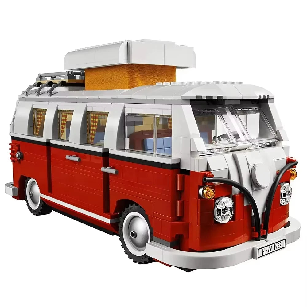 1332 Pieces of technology T1 campervan bus car assembly model fit building block set brick Christmas toy gift