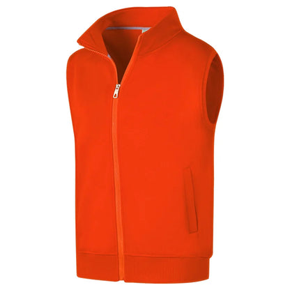 Winter Polar Fleece Vest Custom Logo Casual Solid Color Vest Embroidery Company Brand Plus Velvet Warm Vest Print Text Picture