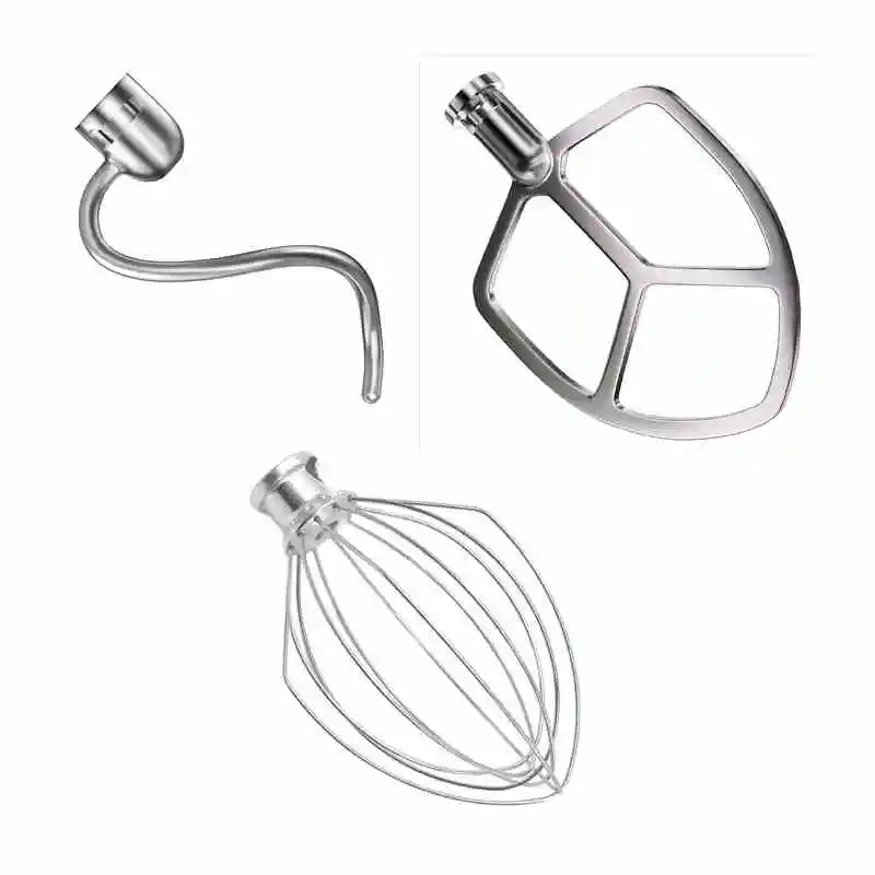 For Kitchenaid5 6 7 Quart Mixer Aid Attachment Parts AccessoriesStand Mixer Wire Whip& Dough Hook&Mixer Aid Paddle